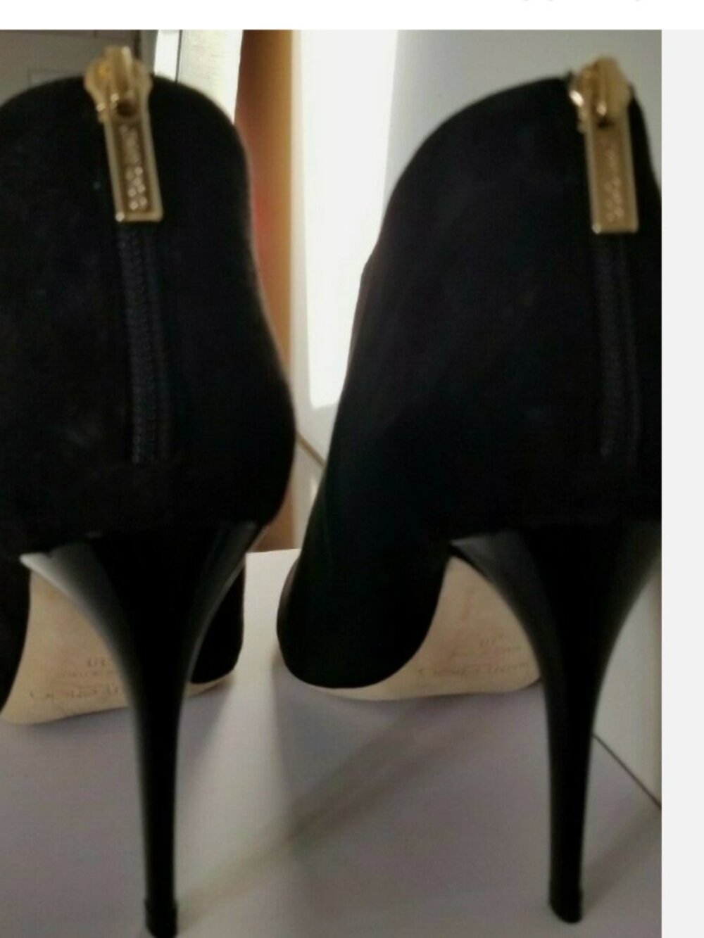 NWT Jimmy Choo Mendez Black Suede Stiletto Ankle Shoes Booties Size 39 - ITALY - Picture 2 of 12